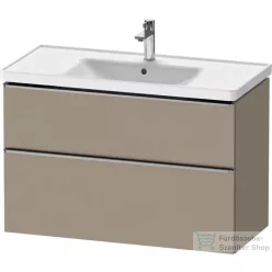   Duravit D-NEO 98,4x45,2 cm-es, 2 fiókos alsószekrény rozsdamentes acél színű fogantyúval 236710 mosdóhoz, matt len DE4356070750000