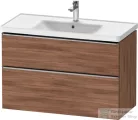 Duravit D-NEO 98,4x45,2 cm-es, 2 fiókos alsószekrény rozsdamentes acél színű fogantyúval 236710 mosdóhoz, matt dió DE4356070790000