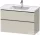 Duravit D-NEO 98,4x45,2 cm-es, 2 fiókos alsószekrény rozsdamentes acél színű fogantyúval 236710 mosdóhoz, matt taupe DE4356070910000