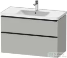 Duravit D-NEO 98,4x45,2 cm-es, 2 fiókos alsószekrény fekete fogantyúval 236710 mosdóhoz, matt betonszürke DE43560BD070000
