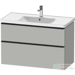   Duravit D-NEO 98,4x45,2 cm-es, 2 fiókos alsószekrény fekete fogantyúval 236710 mosdóhoz, matt betonszürke DE43560BD070000
