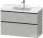 Duravit D-NEO 98,4x45,2 cm-es, 2 fiókos alsószekrény fekete fogantyúval 236710 mosdóhoz, matt betonszürke DE43560BD070000