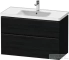 Duravit D-NEO 98,4x45,2 cm-es, 2 fiókos alsószekrény fekete fogantyúval 236710 mosdóhoz, matt fekete tölgy DE43560BD160000