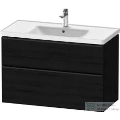   Duravit D-NEO 98,4x45,2 cm-es, 2 fiókos alsószekrény fekete fogantyúval 236710 mosdóhoz, matt fekete tölgy DE43560BD160000