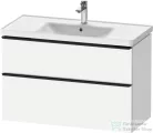 Duravit D-NEO 98,4x45,2 cm-es, 2 fiókos alsószekrény fekete fogantyúval 236710 mosdóhoz, matt fehér DE43560BD180000