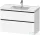 Duravit D-NEO 98,4x45,2 cm-es, 2 fiókos alsószekrény fekete fogantyúval 236710 mosdóhoz, matt fehér DE43560BD180000