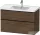 Duravit D-NEO 98,4x45,2 cm-es, 2 fiókos alsószekrény fekete fogantyúval 236710 mosdóhoz, matt sötét dió DE43560BD210000