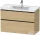 Duravit D-NEO 98,4x45,2 cm-es, 2 fiókos alsószekrény fekete fogantyúval 236710 mosdóhoz, natúr tölgy DE43560BD300000