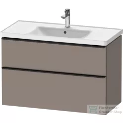   Duravit D-NEO 98,4x45,2 cm-es, 2 fiókos alsószekrény fekete fogantyúval 236710 mosdóhoz, matt bazalt DE43560BD430000