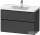 Duravit D-NEO 98,4x45,2 cm-es, 2 fiókos alsószekrény fekete fogantyúval 236710 mosdóhoz, matt grafit DE43560BD490000