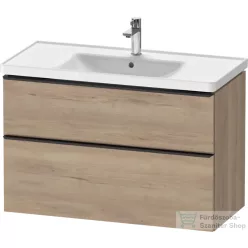  Duravit D-NEO 98,4x45,2 cm-es, 2 fiókos alsószekrény fekete fogantyúval 236710 mosdóhoz, márványos tölgy DE43560BD550000