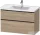 Duravit D-NEO 98,4x45,2 cm-es, 2 fiókos alsószekrény fekete fogantyúval 236710 mosdóhoz, márványos tölgy DE43560BD550000