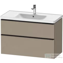   Duravit D-NEO 98,4x45,2 cm-es, 2 fiókos alsószekrény fekete fogantyúval 236710 mosdóhoz, matt len DE43560BD750000