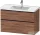 Duravit D-NEO 98,4x45,2 cm-es, 2 fiókos alsószekrény fekete fogantyúval 236710 mosdóhoz, matt dió DE43560BD790000