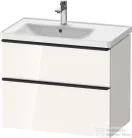 Duravit D-NEO 784x452 mm-es 2 fiókos függesztett szekrény 236980XXX mosdóhoz,White High Gloss Decor DE435702222