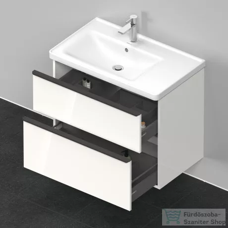Duravit D-NEO 784x452 mm-es 2 fiókos függesztett szekrény 236980XXX mosdóhoz,White High Gloss Decor DE435702222