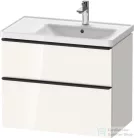 Duravit D-NEO 784x452 mm-es 2 fiókos függesztett szekrény 237080XXX mosdóhoz,White High Gloss Decor DE435802222