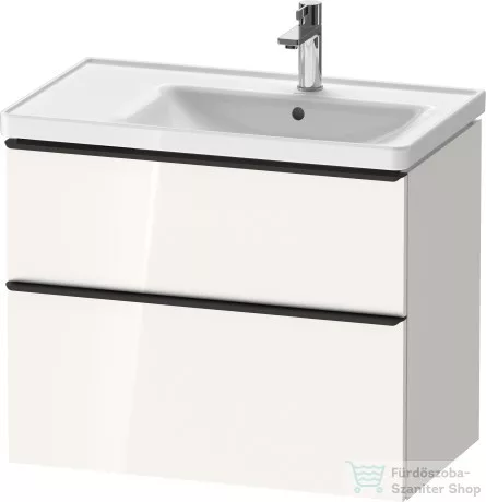 Duravit D-NEO 784x452 mm-es 2 fiókos függesztett szekrény 237080XXX mosdóhoz,White High Gloss Decor DE435802222