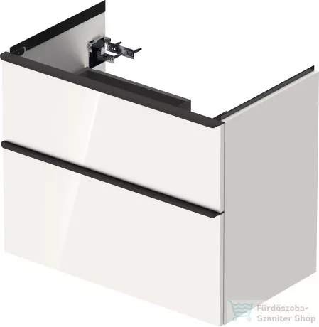 Duravit D-NEO 784x452 mm-es 2 fiókos függesztett szekrény 237080XXX mosdóhoz,White High Gloss Decor DE435802222