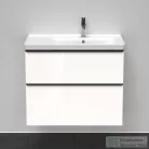 Duravit D-NEO 784x452 mm-es 2 fiókos függesztett szekrény 237080XXX mosdóhoz,White High Gloss Decor DE435802222