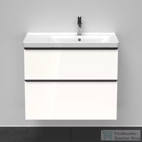 Duravit D-NEO 784x452 mm-es 2 fiókos függesztett szekrény 237080XXX mosdóhoz,White High Gloss Decor DE435802222