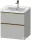 Duravit D-NEO 58,4x45,2 cm-es, 2 fiókos alsószekrény szálcsiszolt bronz fogantyúval 236760, vagy 241260 mosdóhoz, matt betonszürke DE4359004070000