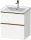 Duravit D-NEO 58,4x45,2 cm-es, 2 fiókos alsószekrény szálcsiszolt bronz fogantyúval 236760, vagy 241260 mosdóhoz, matt fehér DE4359004180000