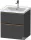 Duravit D-NEO 58,4x45,2 cm-es, 2 fiókos alsószekrény szálcsiszolt bronz fogantyúval 236760, vagy 241260 mosdóhoz, matt grafit DE4359004490000