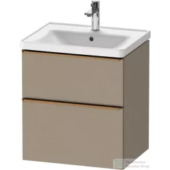   Duravit D-NEO 58,4x45,2 cm-es, 2 fiókos alsószekrény szálcsiszolt bronz fogantyúval 236760, vagy 241260 mosdóhoz, matt len DE4359004750000