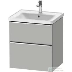   Duravit D-NEO 58,4x45,2 cm-es, 2 fiókos alsószekrény króm fogantyúval 236760, vagy 241260 mosdóhoz, matt betonszürke DE4359010070000
