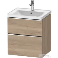   Duravit D-NEO 58,4x45,2 cm-es, 2 fiókos alsószekrény króm fogantyúval 236760, vagy 241260 mosdóhoz, márványos tölgy DE4359010550000