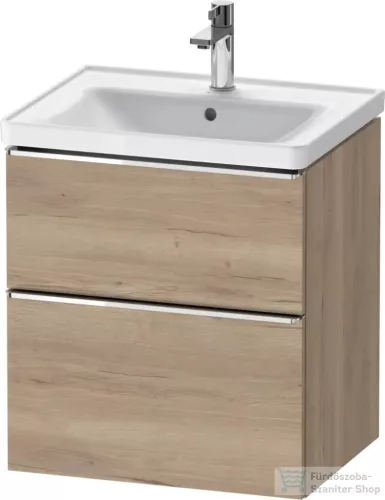 Duravit D-NEO 58,4x45,2 cm-es, 2 fiókos alsószekrény króm fogantyúval 236760, vagy 241260 mosdóhoz, márványos tölgy DE4359010550000
