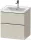 Duravit D-NEO 58,4x45,2 cm-es, 2 fiókos alsószekrény króm fogantyúval 236760, vagy 241260 mosdóhoz, matt taupe DE4359010910000