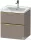Duravit D-NEO 58,4x45,2 cm-es, 2 fiókos alsószekrény polírozott arany színű fogantyúval 236760, vagy 241260 mosdóhoz, matt bazalt DE4359034430000