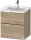 Duravit D-NEO 58,4x45,2 cm-es, 2 fiókos alsószekrény polírozott arany színű fogantyúval 236760, vagy 241260 mosdóhoz, márványos tölgy DE4359034550000