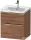Duravit D-NEO 58,4x45,2 cm-es, 2 fiókos alsószekrény polírozott arany színű fogantyúval 236760, vagy 241260 mosdóhoz, matt dió DE4359034790000