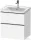 Duravit D-NEO 58,4x45,2 cm-es, 2 fiókos alsószekrény rozsdamentes acél színű fogantyúval 236760, vagy 241260 mosdóhoz, matt fehér DE4359070180000