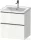 Duravit D-NEO 58,4x45,2 cm-es, 2 fiókos alsószekrény rozsdamentes acél színű fogantyúval 236760, vagy 241260 mosdóhoz, fényes fehér DE4359070220000
