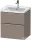 Duravit D-NEO 58,4x45,2 cm-es, 2 fiókos alsószekrény rozsdamentes acél színű fogantyúval 236760, vagy 241260 mosdóhoz, matt bazalt DE4359070430000