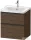 Duravit D-NEO 58,4x45,2 cm-es, 2 fiókos alsószekrény fekete fogantyúval 236760, vagy 241260 mosdóhoz, matt sötét dió DE43590BD210000