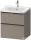 Duravit D-NEO 58,4x45,2 cm-es, 2 fiókos alsószekrény fekete fogantyúval 236760, vagy 241260 mosdóhoz, matt bazalt DE43590BD430000