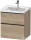 Duravit D-NEO 58,4x45,2 cm-es, 2 fiókos alsószekrény fekete fogantyúval 236760, vagy 241260 mosdóhoz, márványos tölgy DE43590BD550000