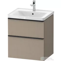   Duravit D-NEO 58,4x45,2 cm-es, 2 fiókos alsószekrény fekete fogantyúval 236760, vagy 241260 mosdóhoz, matt len DE43590BD750000