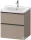 Duravit D-NEO 58,4x45,2 cm-es, 2 fiókos alsószekrény fekete fogantyúval 236760, vagy 241260 mosdóhoz, matt len DE43590BD750000