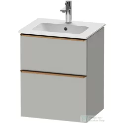   Duravit D-NEO 51x40,2 cm-es, 2 fiókos alsószekrény szálcsiszolt bronz fogantyúval 233653 mosdóhoz, matt betonszürke DE4360004070000