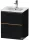 Duravit D-NEO 51x40,2 cm-es, 2 fiókos alsószekrény szálcsiszolt bronz fogantyúval 233653 mosdóhoz, matt fekete tölgy DE4360004160000