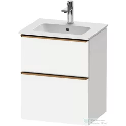   Duravit D-NEO 51x40,2 cm-es, 2 fiókos alsószekrény szálcsiszolt bronz fogantyúval 233653 mosdóhoz, matt fehér DE4360004180000