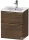 Duravit D-NEO 51x40,2 cm-es, 2 fiókos alsószekrény szálcsiszolt bronz fogantyúval 233653 mosdóhoz, matt sötét dió DE4360004210000