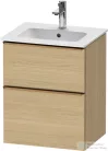 Duravit D-NEO 51x40,2 cm-es, 2 fiókos alsószekrény szálcsiszolt bronz fogantyúval 233653 mosdóhoz, natúr tölgy DE4360004300000