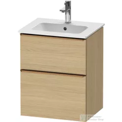   Duravit D-NEO 51x40,2 cm-es, 2 fiókos alsószekrény szálcsiszolt bronz fogantyúval 233653 mosdóhoz, natúr tölgy DE4360004300000